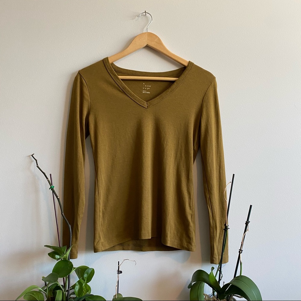 Beautiful Camel Colored Long Sleeve Shirt